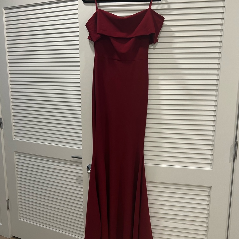 Formal maroon gown